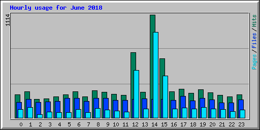 Hourly usage for June 2018